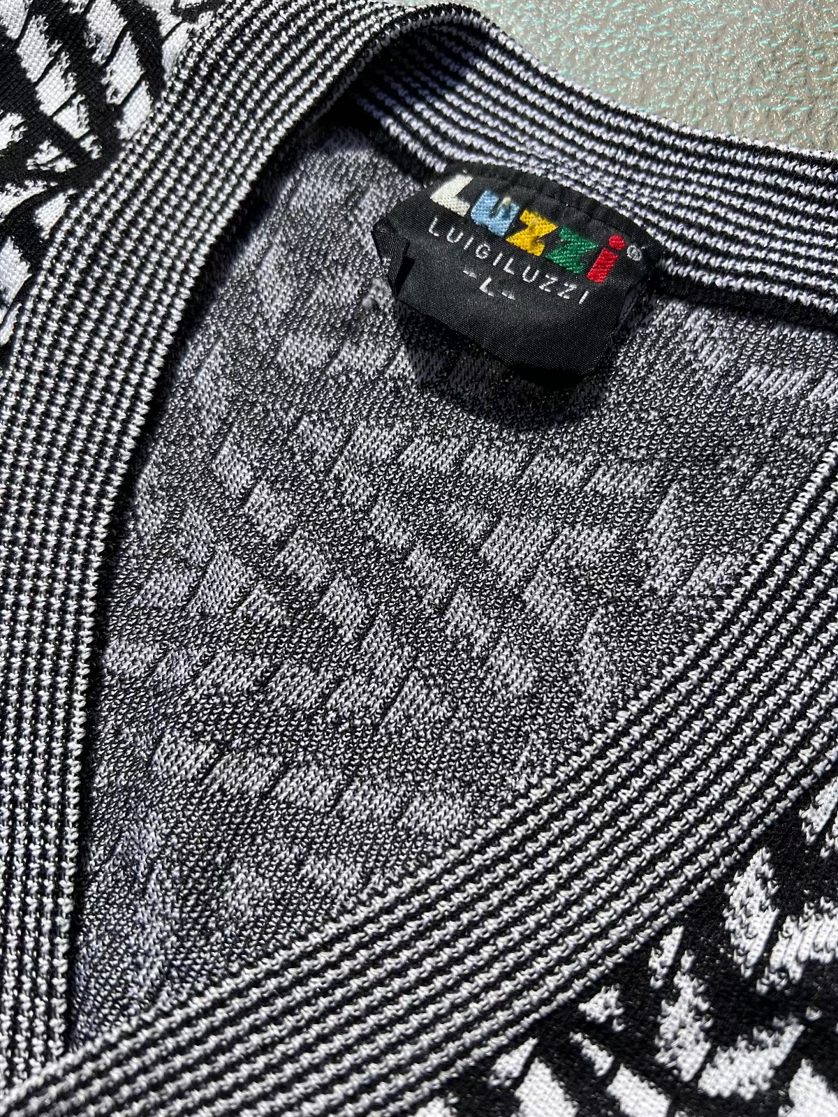 Luigi Luzzi Graphic Knit Vest 80s