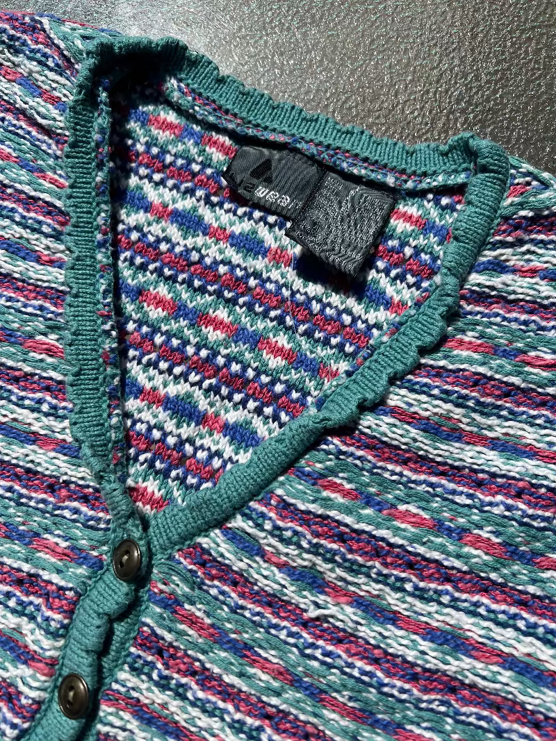Early 90s Multicolor Cropped Knit Vest