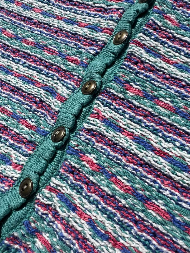 Early 90s Multicolor Cropped Knit Vest