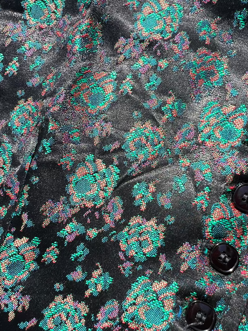 Diversity Satin Brocade New Wave Vest 1980s