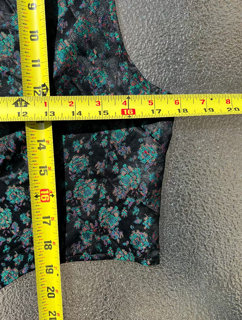 Diversity Satin Brocade New Wave Vest 1980s