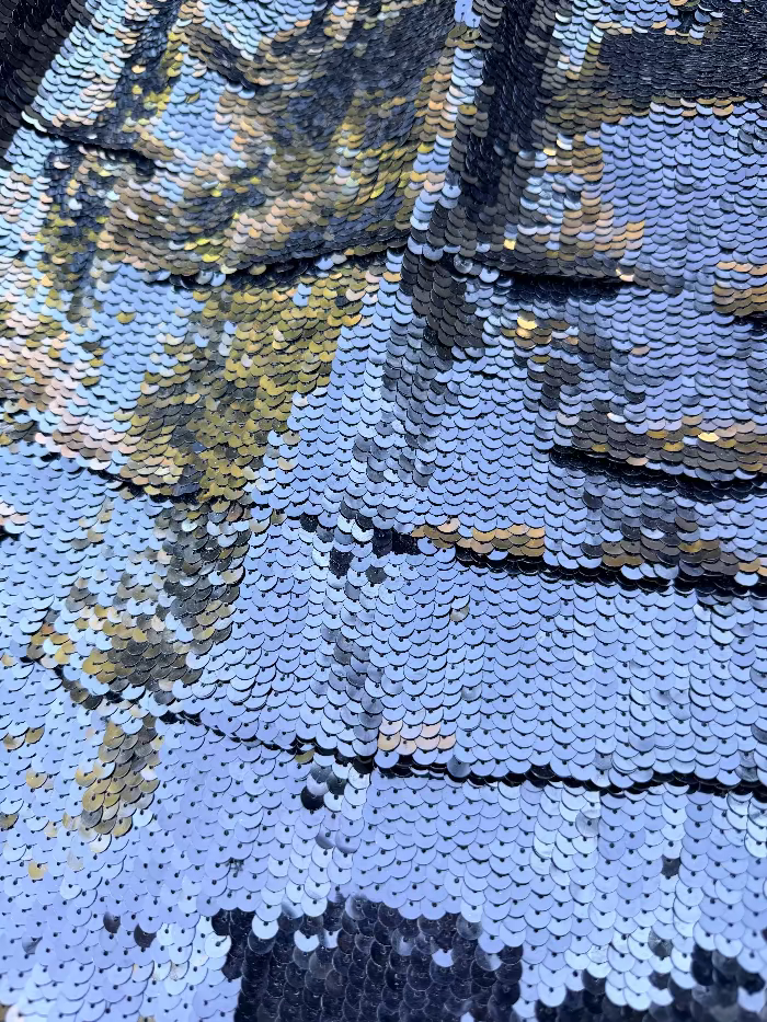 Black Tie Sequin Silk Skirt  Late 90s/Y2K