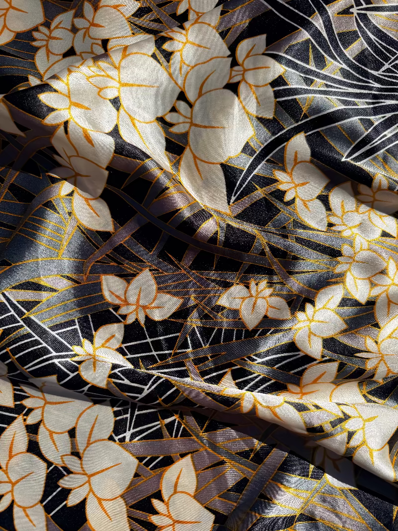 Winlar Gold Floral Satin Caftan —NWT, 90s/00s