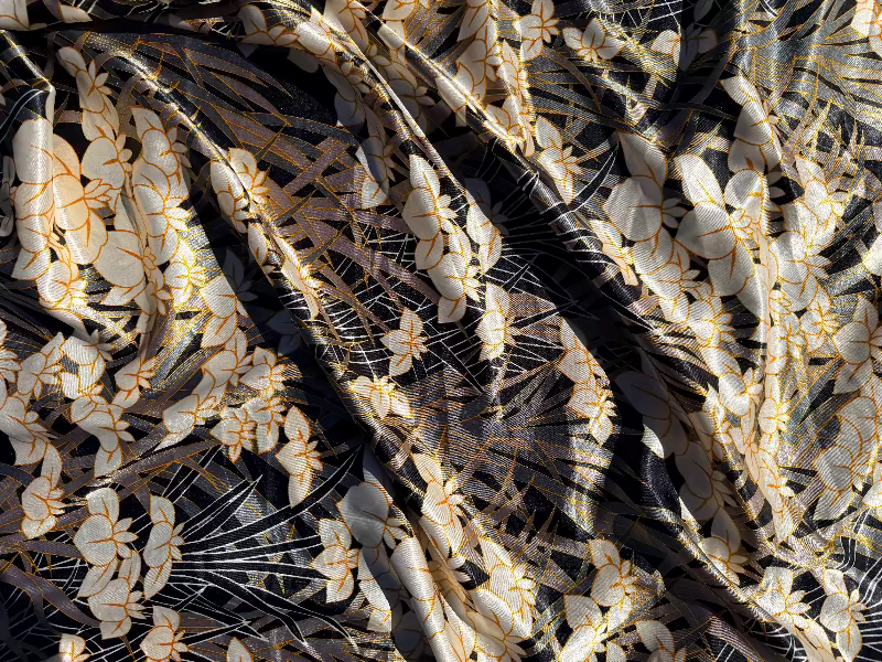 Winlar Gold Floral Satin Caftan —NWT, 90s/00s