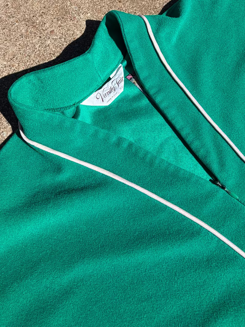 Vanity Fair Teal Lounge Robe 1980s