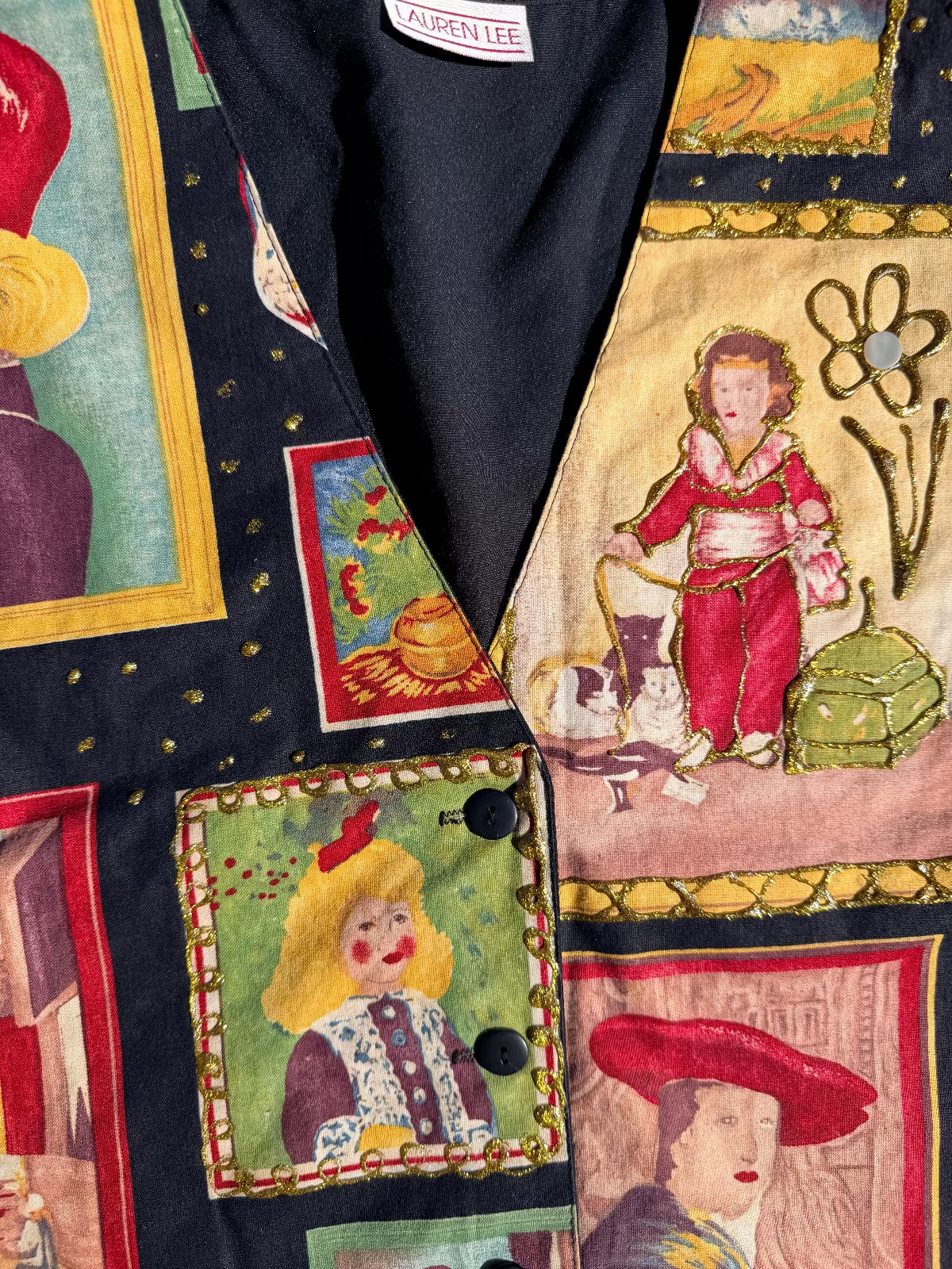 Lauren Lee Gallery Print Vest 90s