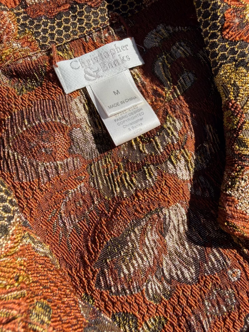 Christopher & Banks Jacquard Floral Vest Y2K