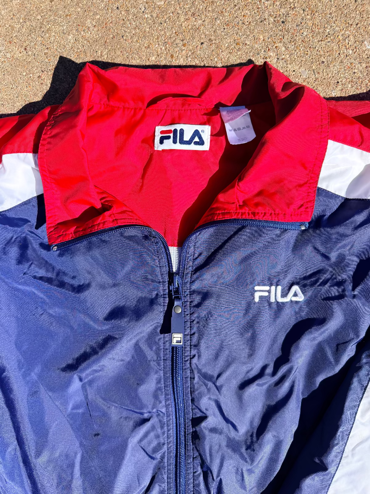 FILA Tri-Color Windbreaker Jacket 90s