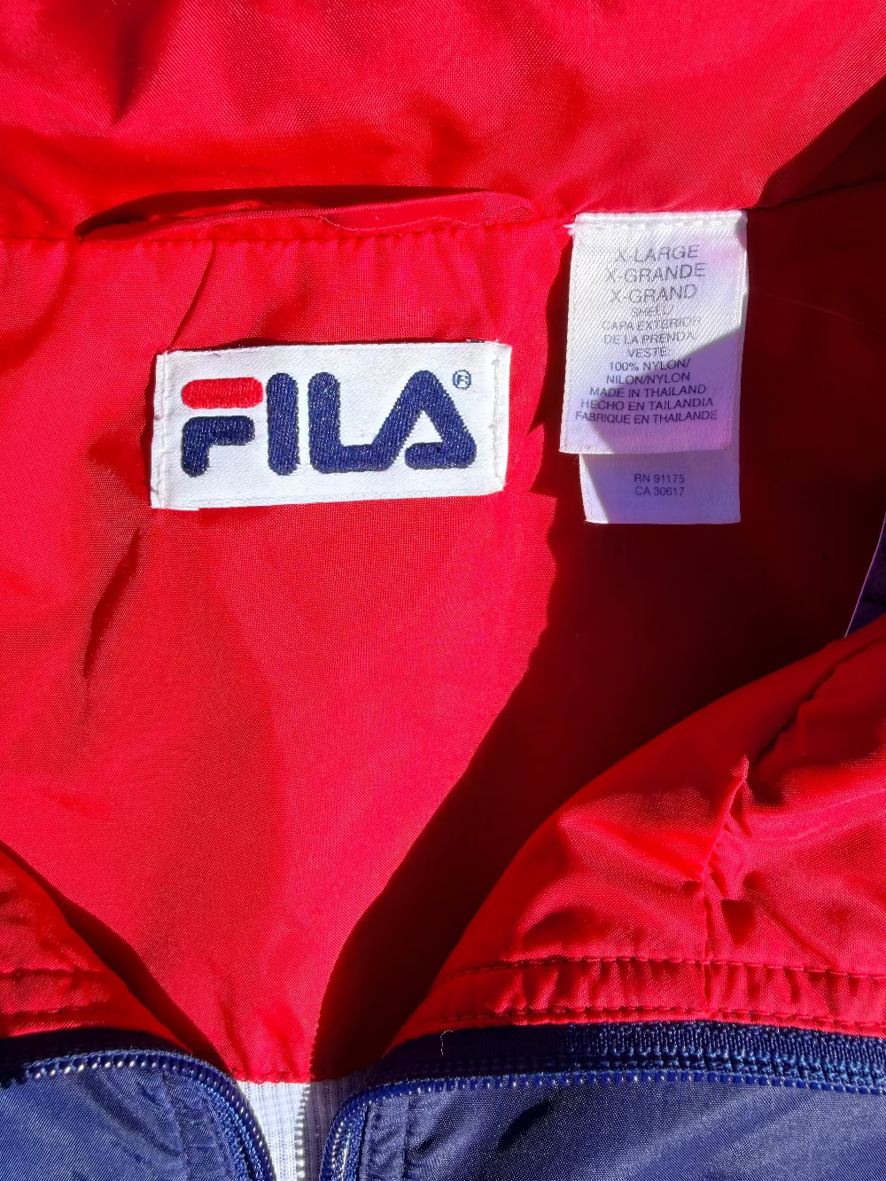 FILA Tri-Color Windbreaker Jacket 90s