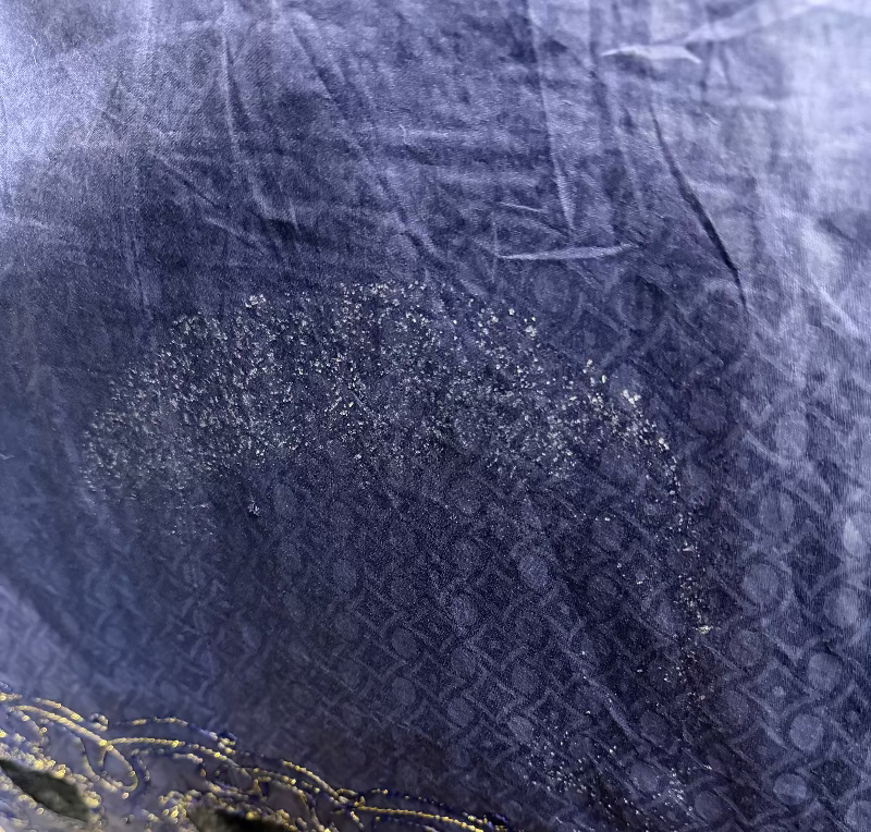 Embroidered Artisan Indigo Heart Kaftan 80s